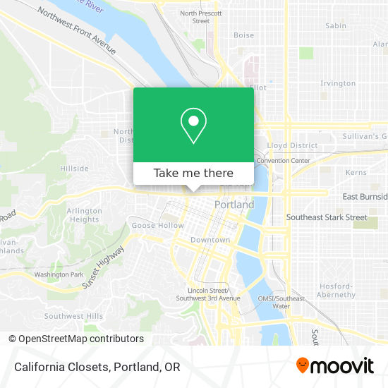 California Closets map