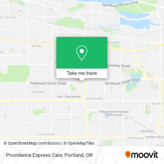 Providence Express Care map