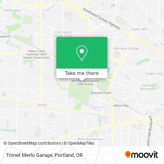 Trimet Merlo Garage map
