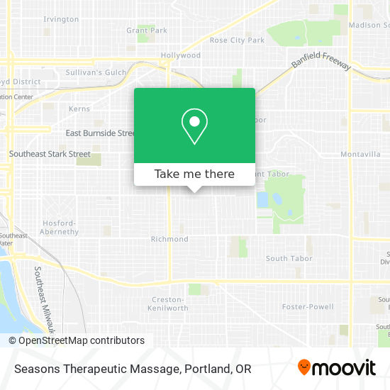 Seasons Therapeutic Massage map