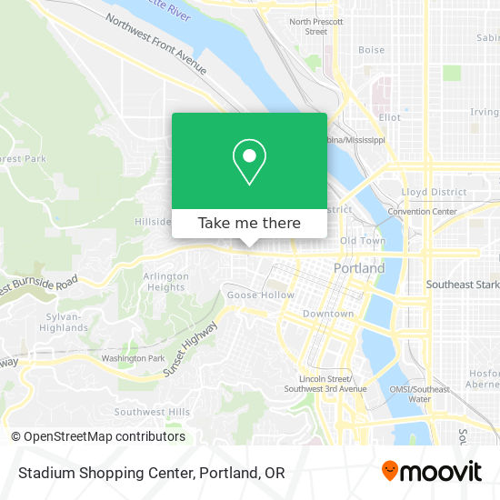 Stadium Shopping Center map