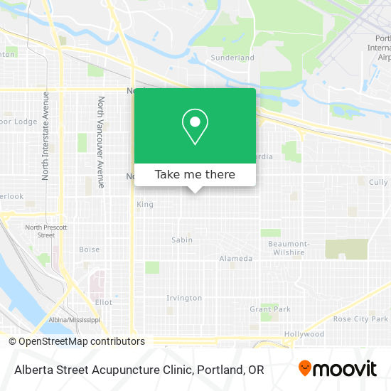 Alberta Street Acupuncture Clinic map