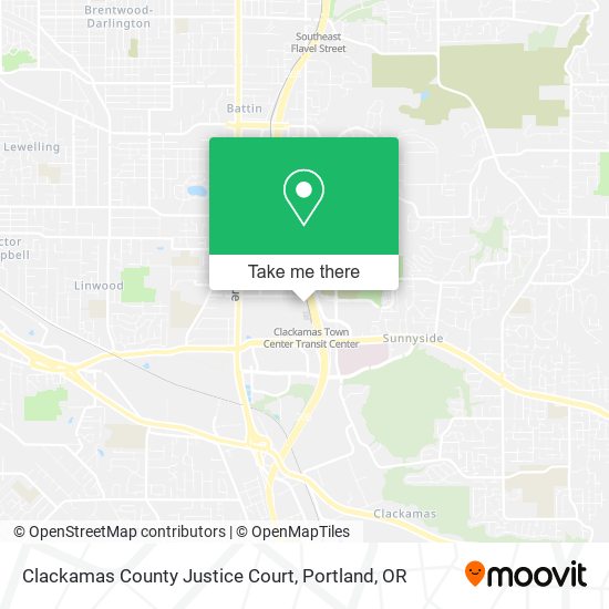 Mapa de Clackamas County Justice Court