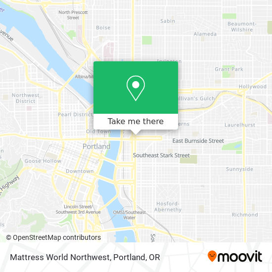 Mattress World Northwest map