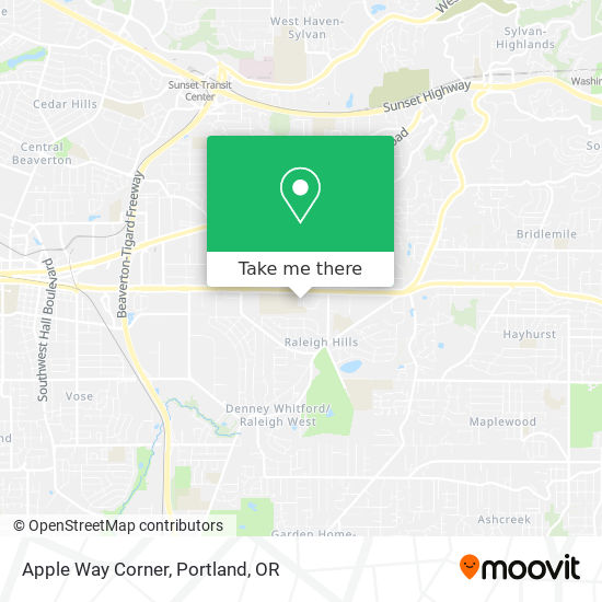 Mapa de Apple Way Corner