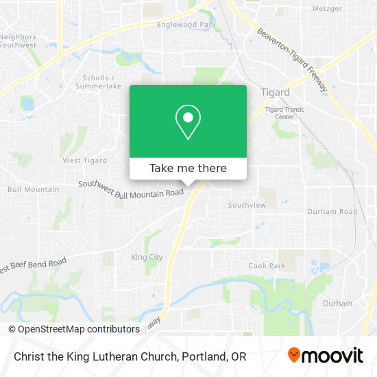 Christ the King Lutheran Church map