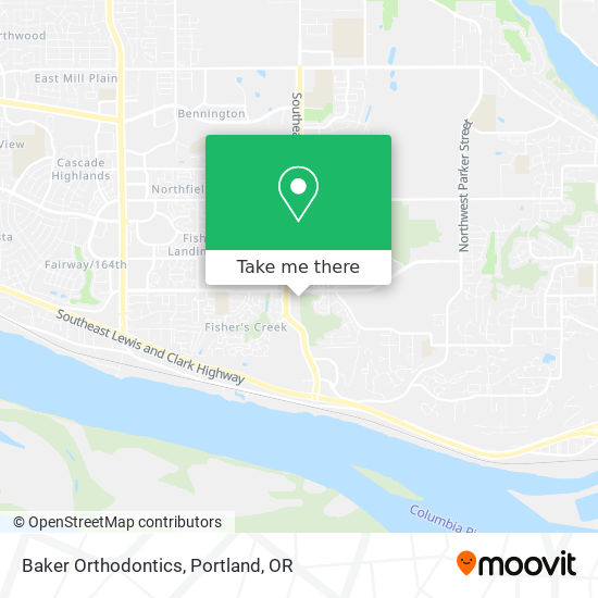 Baker Orthodontics map