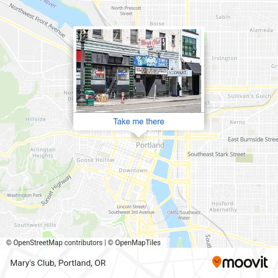 Mary's Club map