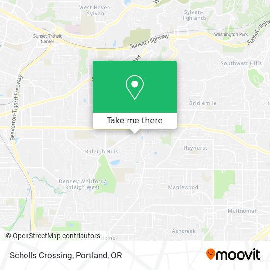 Scholls Crossing map