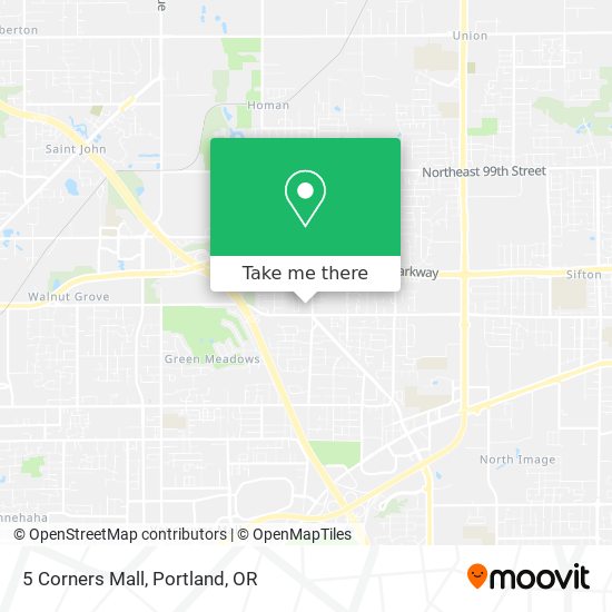Mapa de 5 Corners Mall