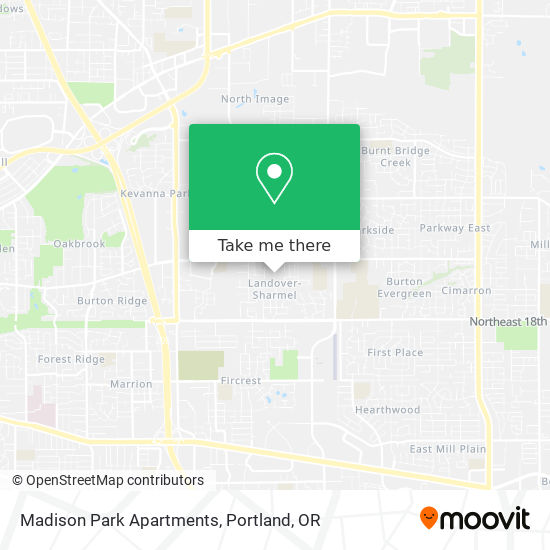 Mapa de Madison Park Apartments