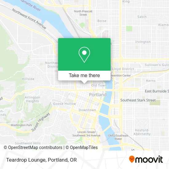 Teardrop Lounge map
