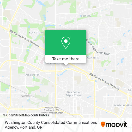 Mapa de Washington County Consolidated Communications Agency
