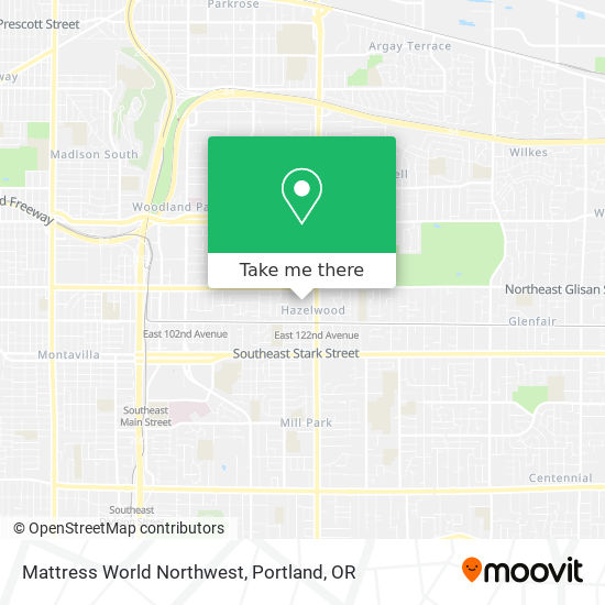 Mattress World Northwest map