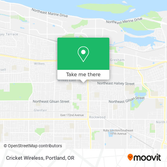 Mapa de Cricket Wireless