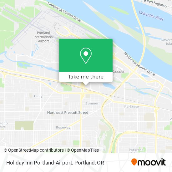 Mapa de Holiday Inn Portland-Airport