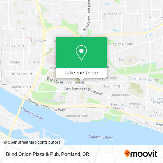 Mapa de Blind Onion Pizza & Pub