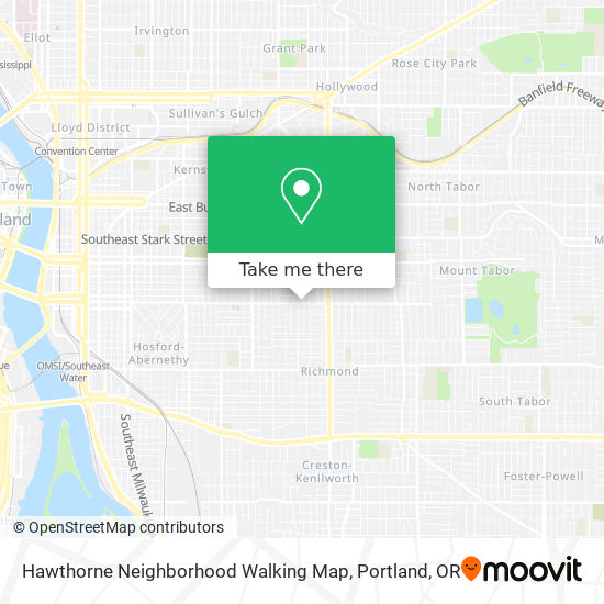 Mapa de Hawthorne Neighborhood Walking Map