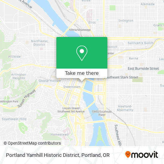 Portland Yamhill Historic District map