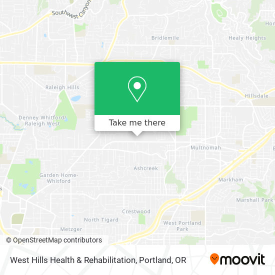 Mapa de West Hills Health & Rehabilitation