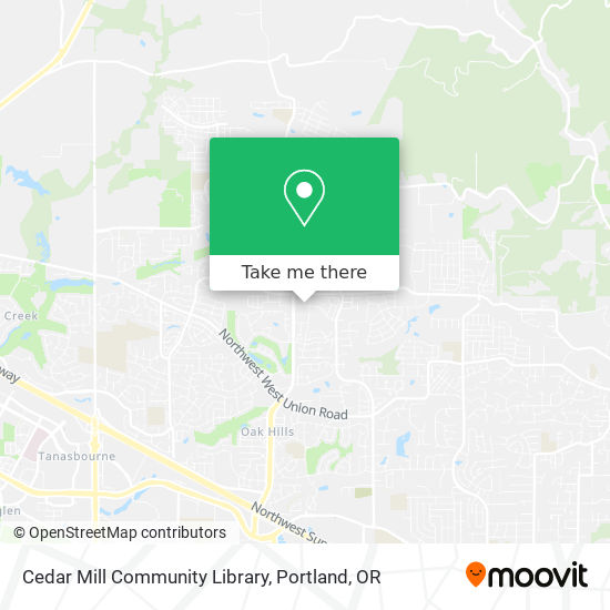 Cedar Mill Community Library map