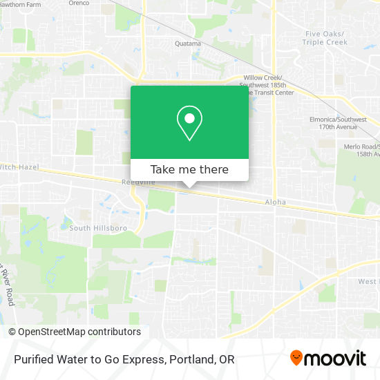 Purified Water to Go Express map