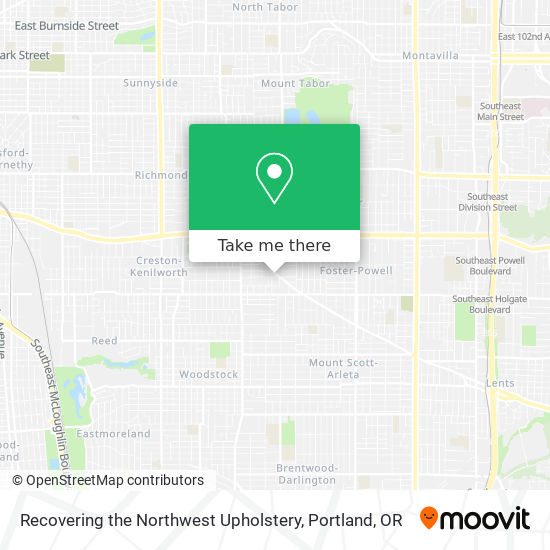 Mapa de Recovering the Northwest Upholstery