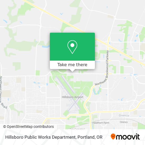 Hillsboro Public Works Department map