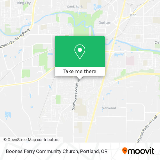Mapa de Boones Ferry Community Church