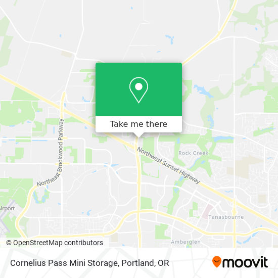 Cornelius Pass Mini Storage map