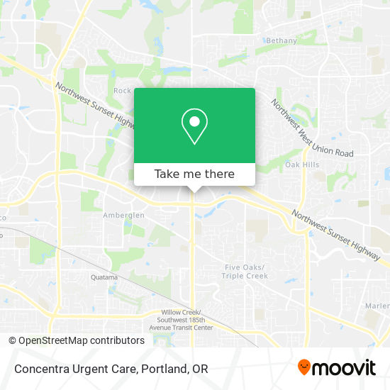 Concentra Urgent Care map