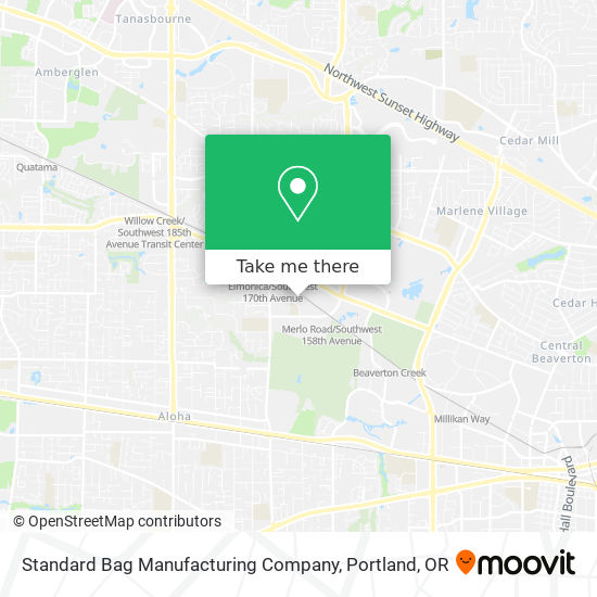 Standard Bag Manufacturing Company map