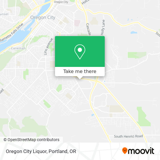 Mapa de Oregon City Liquor