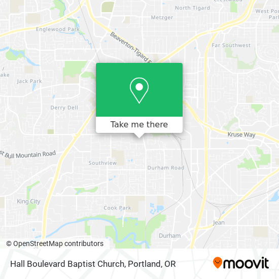 Hall Boulevard Baptist Church map