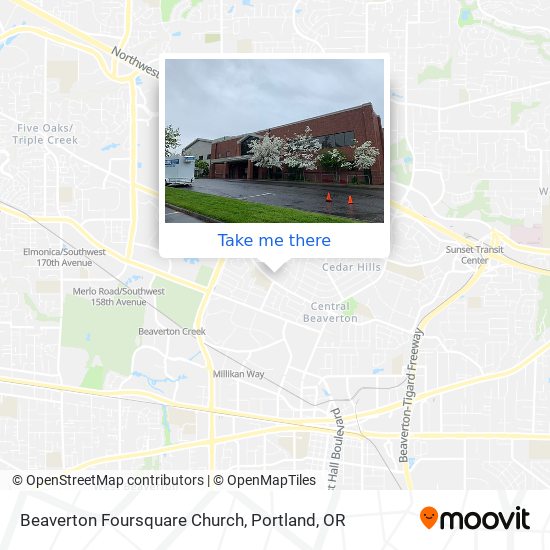 Beaverton Foursquare Church map