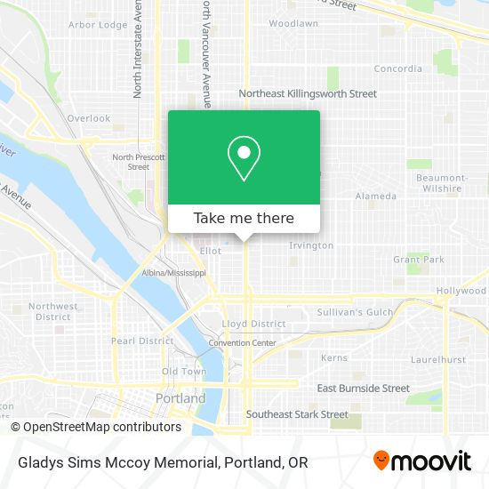 Gladys Sims Mccoy Memorial map