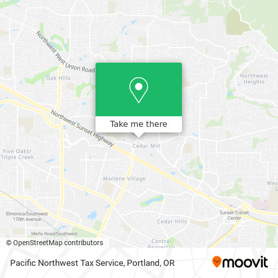 Pacific Northwest Tax Service map