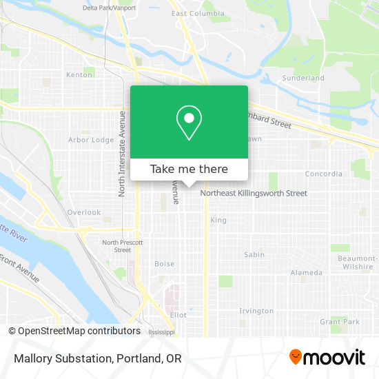 Mallory Substation map