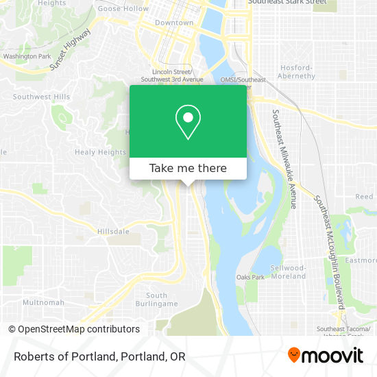 Roberts of Portland map