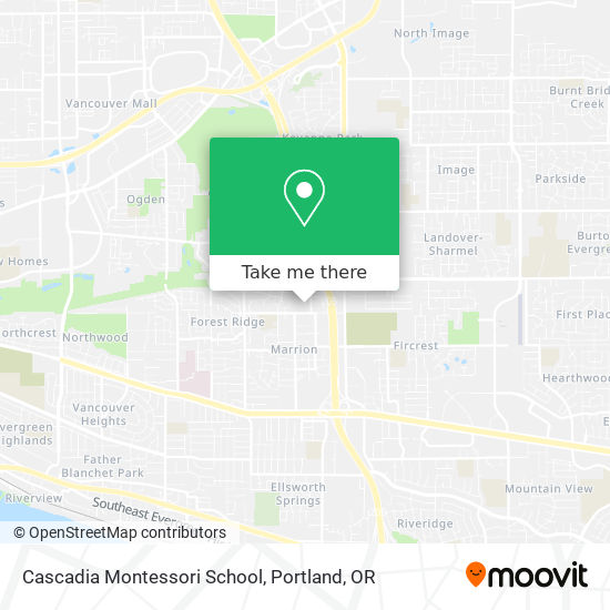 Cascadia Montessori School map