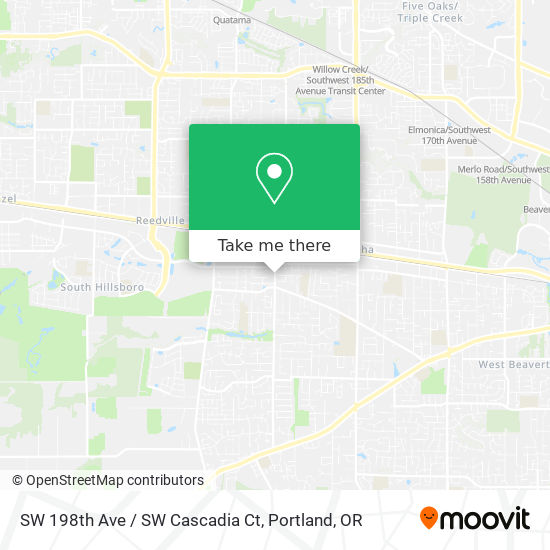 Mapa de SW 198th Ave / SW Cascadia Ct