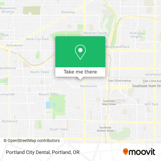Mapa de Portland City Dental