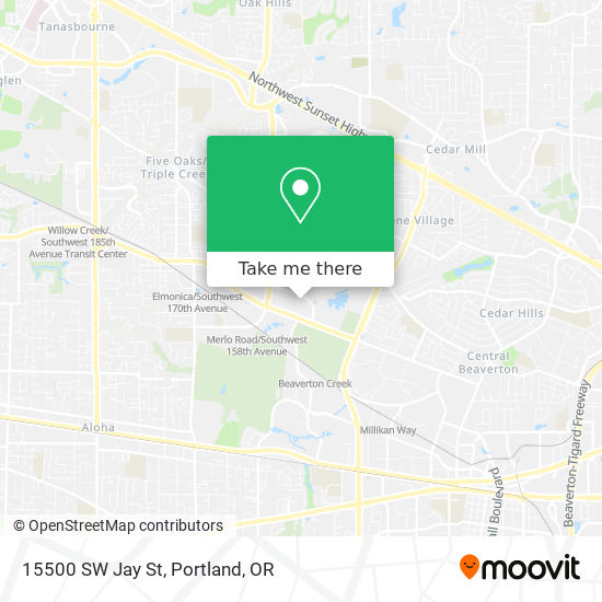 15500 SW Jay St map