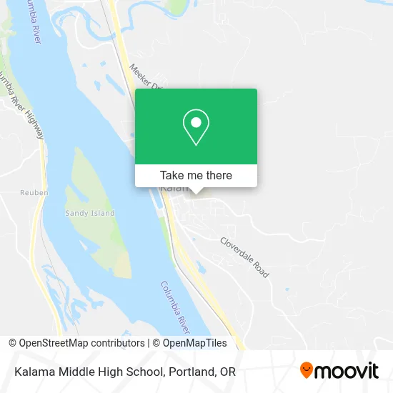 Kalama Middle High School map