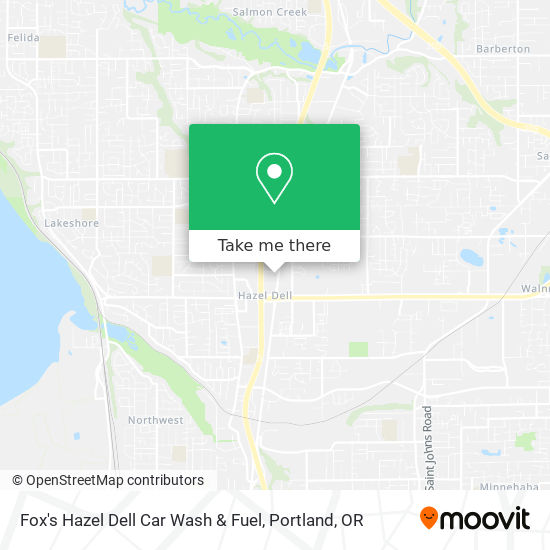 Mapa de Fox's Hazel Dell Car Wash & Fuel