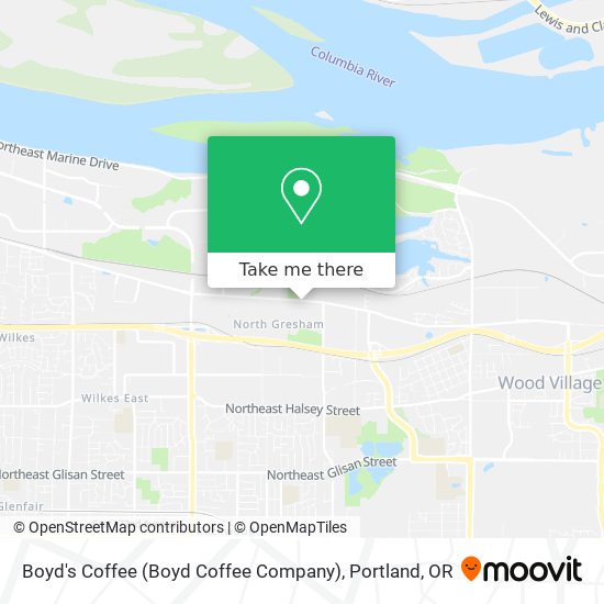 Mapa de Boyd's Coffee (Boyd Coffee Company)