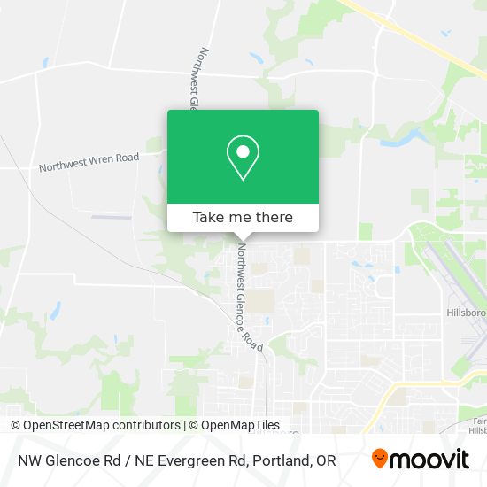 NW Glencoe Rd / NE Evergreen Rd map