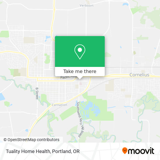 Mapa de Tuality Home Health