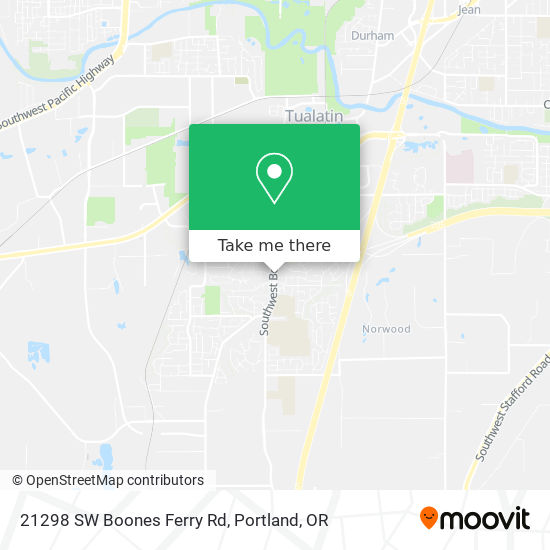 21298 SW Boones Ferry Rd map