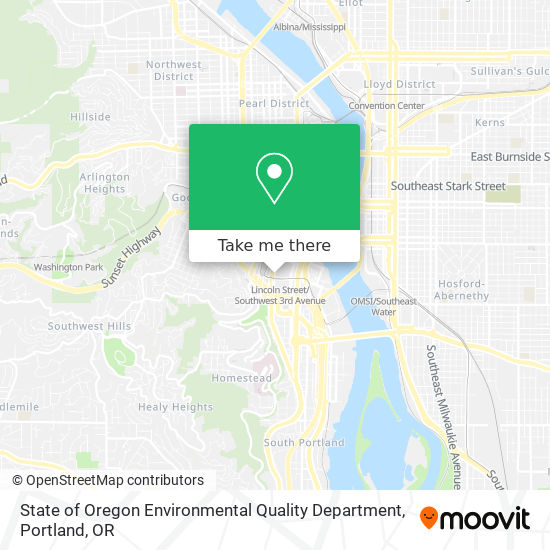 State of Oregon Environmental Quality Department map